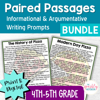 Preview of 4th-5th Grade Paired Passages BIG BUNDLE: Argumentative & Informational Writing