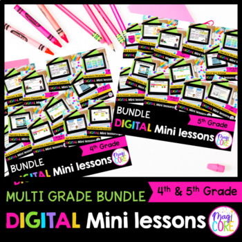 Preview of 4th & 5th Grade Reading Comprehension Mini Lessons Bundle - Standards Based