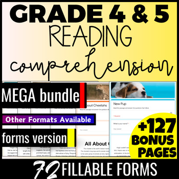 Preview of 4th-5th Grade Reading Comprehension Passages and Questions Digital Resources