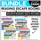 4th & 5th Grade Reading Escape Rooms - Bundle - Digital & 