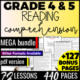 Reading Comprehension Passages and Questions MEGA Bundle 4