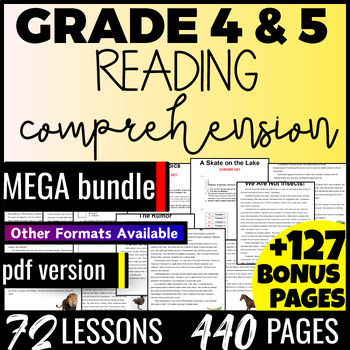 Preview of Reading Comprehension Passages and Questions MEGA Bundle 4th and 5th Grade PDF