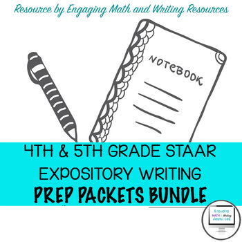 Preview of 4th & 5th Grade Writer's Academy / STAAR Expository Writing Prep Packets Bundle