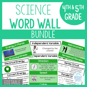 Preview of 4th & 5th Grade Science Word Wall