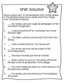 4th/5th Grade Simile Activities by Teacher-Turned Librarian-Turned Teacher