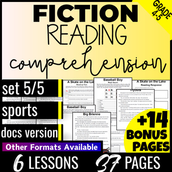 Preview of 4th 5th Grade Sports Fiction Reading Comprehension Passages and Questions