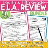 4th & 5th Grade Summer Review Packet Bundle - End of Year 
