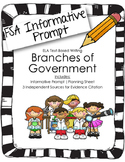 4th/5th Grade Text-Based Writing: Branches of Government (
