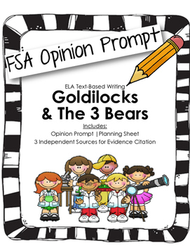Preview of 4th/5th Grade Text-Based Writing: Goldilocks, Friend or Foe (Opinion) FSA