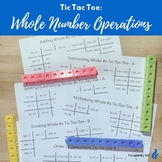 4th/5th Grade Whole Number Operations Tic-Tac-Toe - Printa