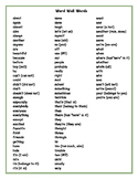 4th & 5th Grade Word Wall List