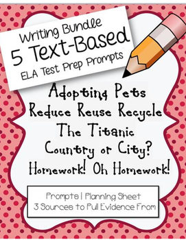 Preview of 4th/5th Grade Writing: ELA Test-Prep Bundle #2 (5 FSA Prompts and Sources)