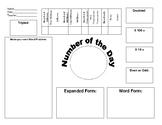 4th/5th Math Number of the Day Template (through billions period)