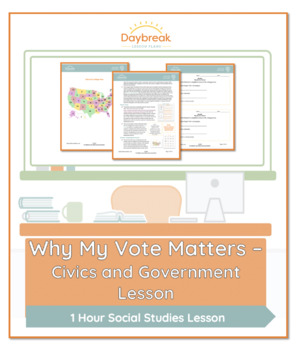 Preview of 4th/5th Social Studies | Why My Vote Matters - Civics and Government Lesson