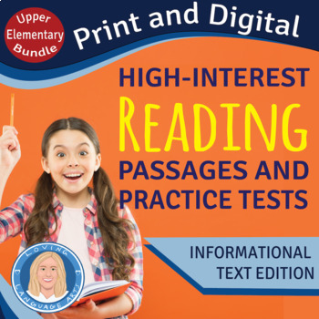 Preview of 4th-5th Grade Reading Passages & ELA Practice Tests | Informational Text Edition