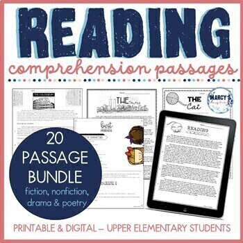 Preview of 4th-grade & 5th- grade reading comprehension passages and questions non fiction