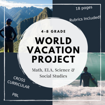 Preview of 4th-8th Grade World Vacation Research Project PBL
