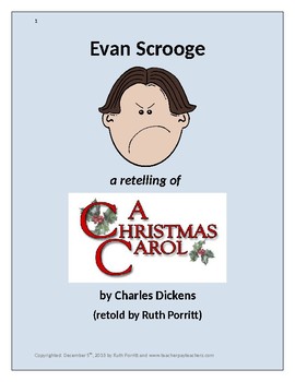 Preview of 3rd-8th grade play {Evan Scrooge, a retelling of A Christmas Carol}