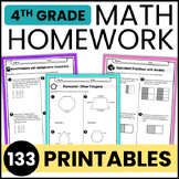 4th Grade Math Homework - Fourth Grade Common Core Math Printables