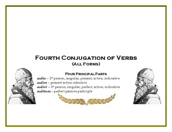 Preview of 4th Conjugation of Latin Verbs (All Forms)