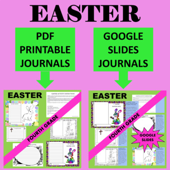 Preview of 4th Fourth Grade Easter Writing- Google & Paper Combo Bundle