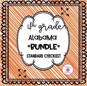 Preview of 4th-Fourth Grade Standard Checklist Bundle