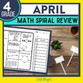 APRIL Spiral Review Worksheets Spring Math Activities 4th 