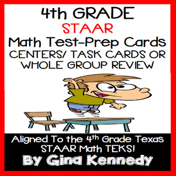 Preview of 4th Grade STAAR Math Review Activities, All TEKS!