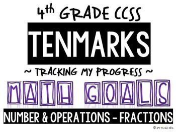 Preview of 4th GRADE MATH TENMARKS DATA SHEETS NUMBER & OPERATIONS - FRACTIONS COMMON CORE
