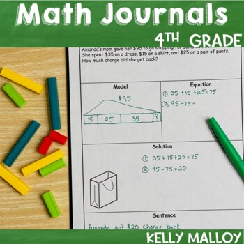 Preview of 4th Grade Math Word Problems Multiplication Division Fractions 2 Step