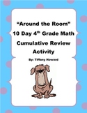 4th Grade 10 Day Math Cumulative Review Center Cards