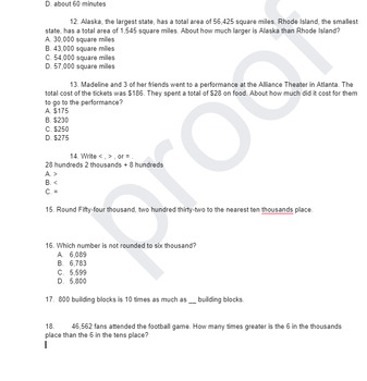 Preview of 4th Grade- 1st Nine Weeks Study Guide