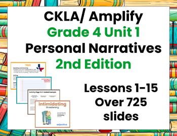 Preview of 4th Grade 2nd Edition Unit 1 Personal Narratives  Lesson Bundle CKLA Amplify
