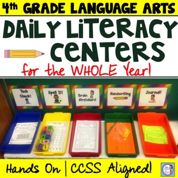 Preview of 4th Grade Daily Literacy Centers for the Whole Year