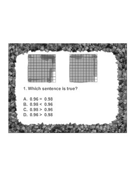 Preview of 4th Grade ActivInspire 5 question assessment 4.NF.C.7/4.NF.7 Comparing Decimals