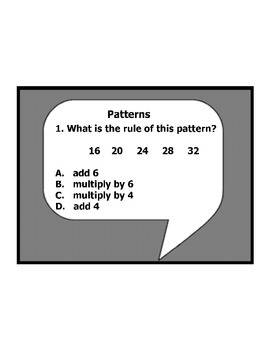 Preview of 4th Grade ActivInspire 5 question assessment 4.OA.C.5 / 4.OA.5