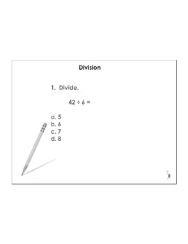 Preview of 4th Grade ActivInspire 5 question assessment (Division) 4.NBT.B.6