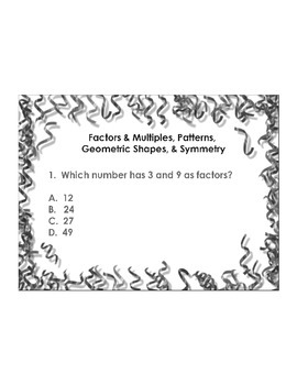 Preview of 4th Grade ActivInspire 5 question assessment Geometry 4.G.A.1, 2, 3