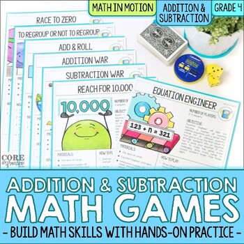 4Th Grade Addition & Subtraction Math Games | Hands-On Learning For Workshop