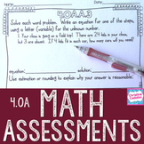 4th Grade Algebra Math Assessments