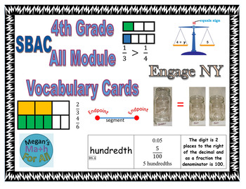 Preview of 4th Grade All Module Vocabulary Bundle - Editable