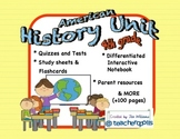 4th Grade American History Unit with Differentiation, Asse