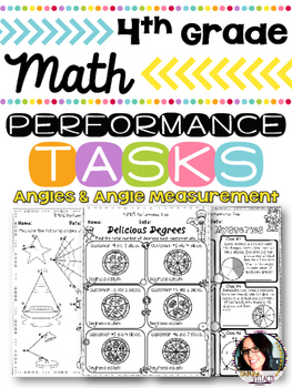 Preview of 4th Grade Angles & Angle Measurement Performance Tasks 4.MD.5, 4MD.6, 4.MD.7