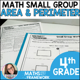 4th Grade Area & Perimeter Small Groups Plans & Work Mats 