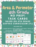 4th Grade Area & Perimeter Task Cards NO PREP!