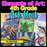 4th Grade Art Lessons, Elements of Art Unit, Underwater Ar