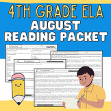 4th Grade: August Reading Packet Independent Work, Early F