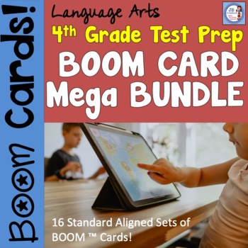 Preview of 4th Grade BOOM Cards Bundle for Language Arts TEST PREP!