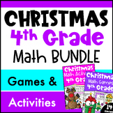 4th Grade BUNDLE: Fun Christmas Math Activities with Games