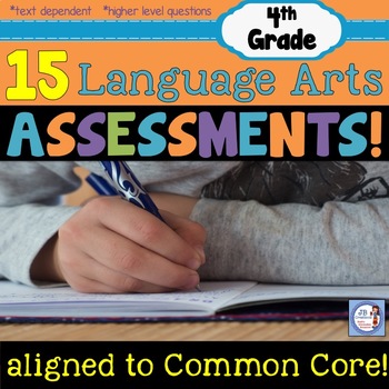 Preview of 4th Grade Language Arts Standards ASSESSMENTS! (aligned to CCSS)